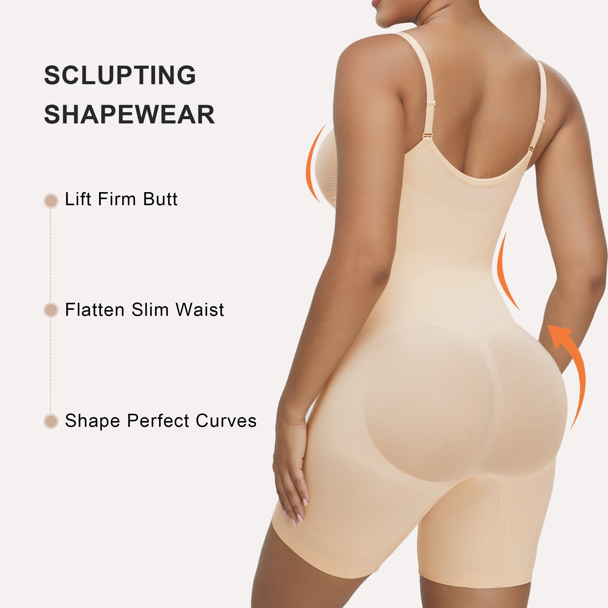 Zip-Up Tummy Control Short Bodysuit