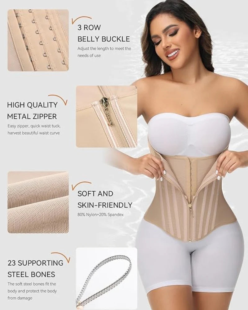 High Compression Curved Boned Waist Trainer