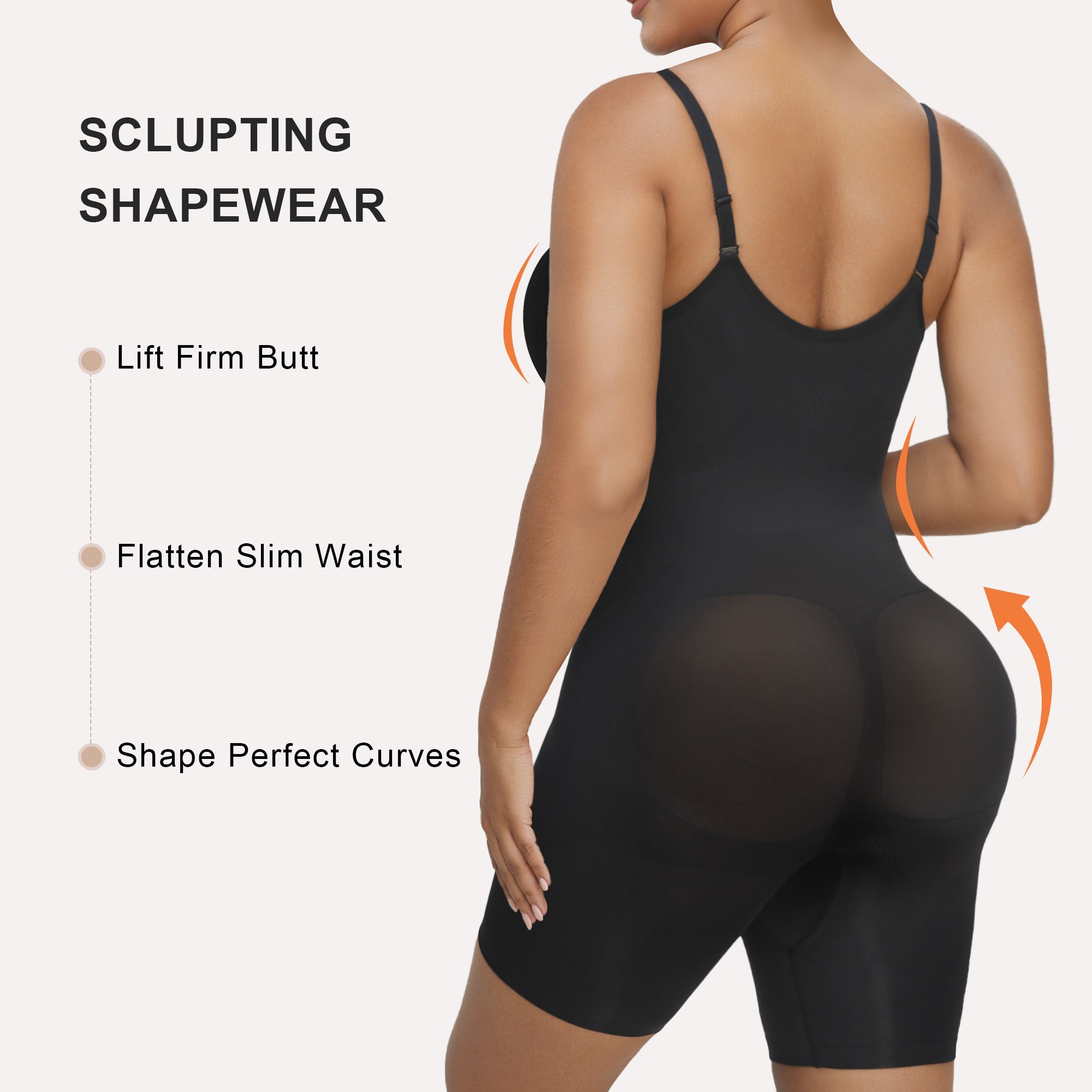 Zip-Up Tummy Control Short Bodysuit
